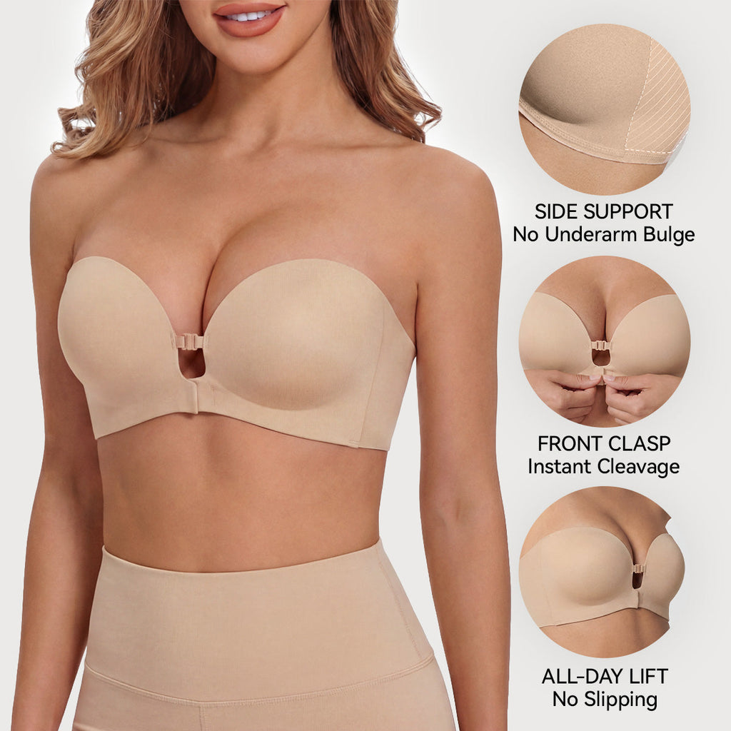 Soutien-gorge bandeau à clip avant