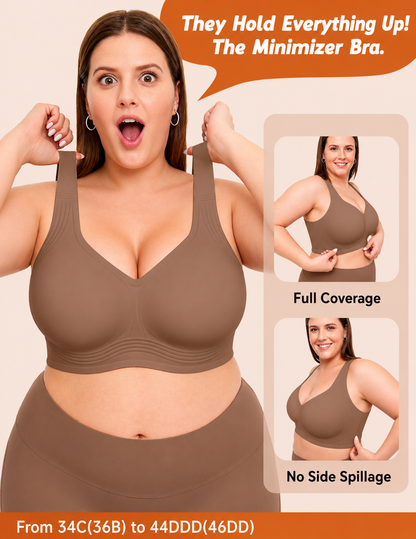 Classic T-Shirt Bra, Wireless Full Coverage for All Day Comfort
