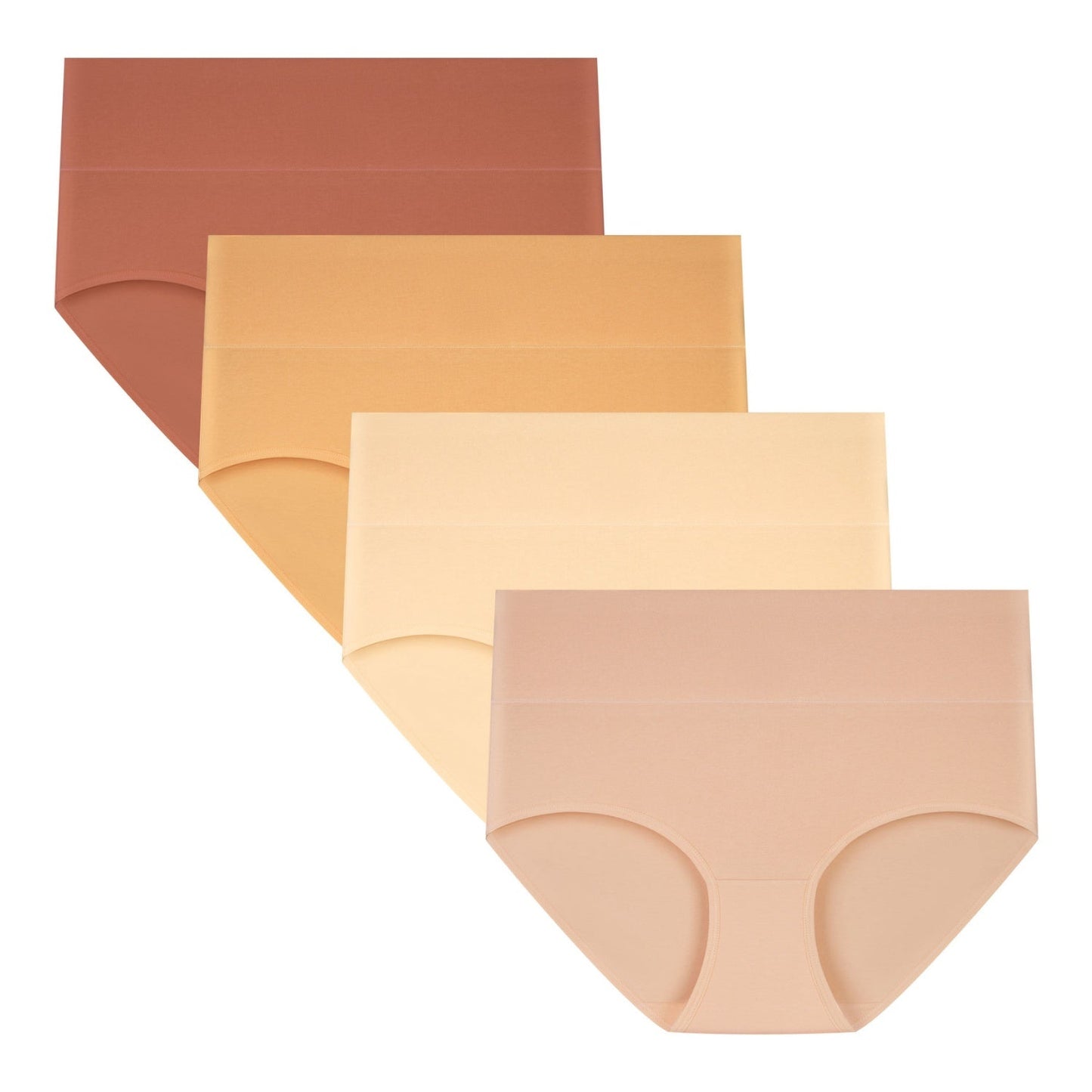 Women's Plus Size High Waisted Briefs 4-Pack