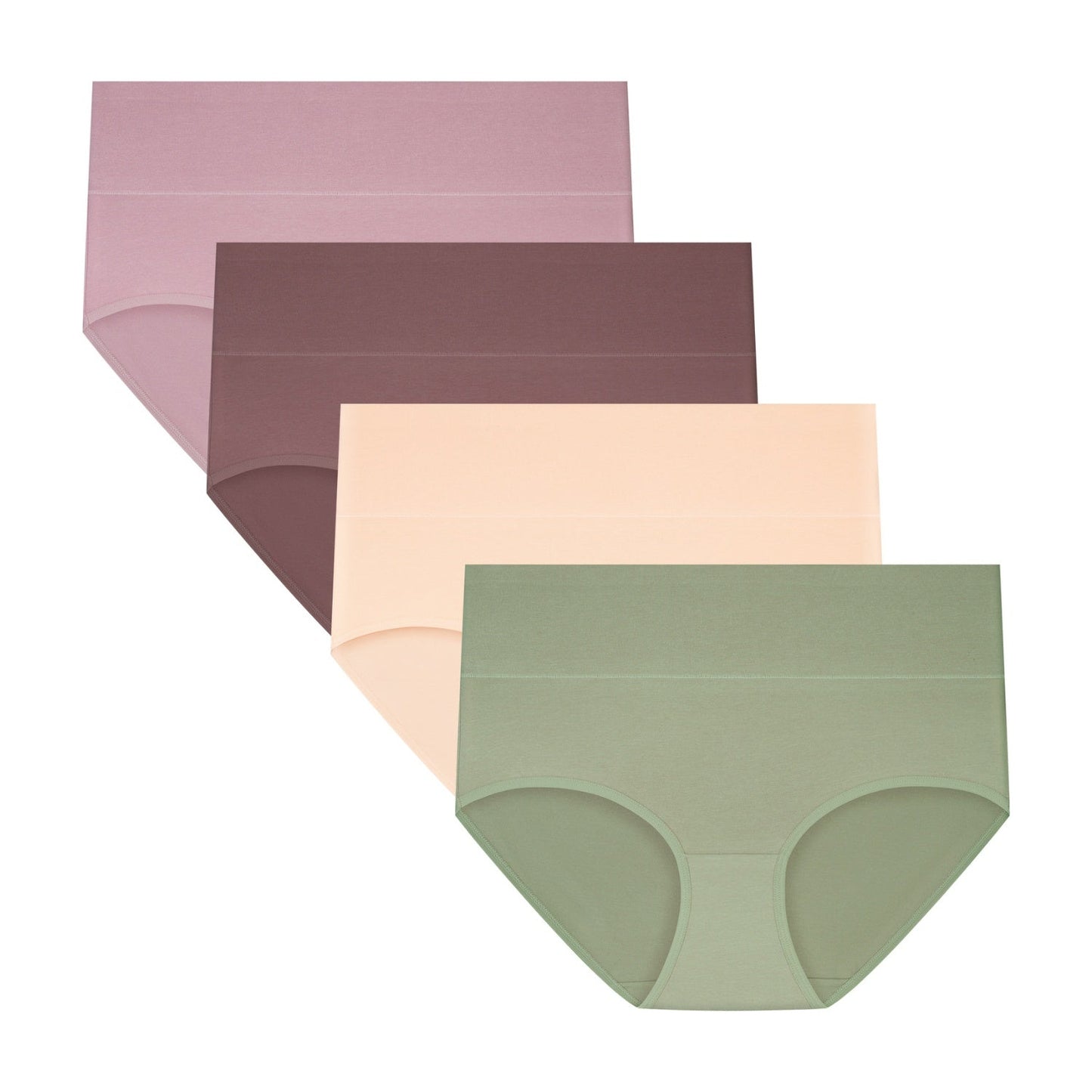 Women's Plus Size High Waisted Briefs 4-Pack