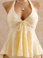 Lace Halter Bikini Set