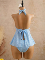 Lace Halter Bikini Set