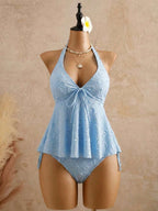 Lace Halter Bikini Set