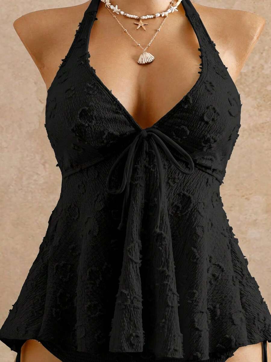 Lace Halter Bikini Set