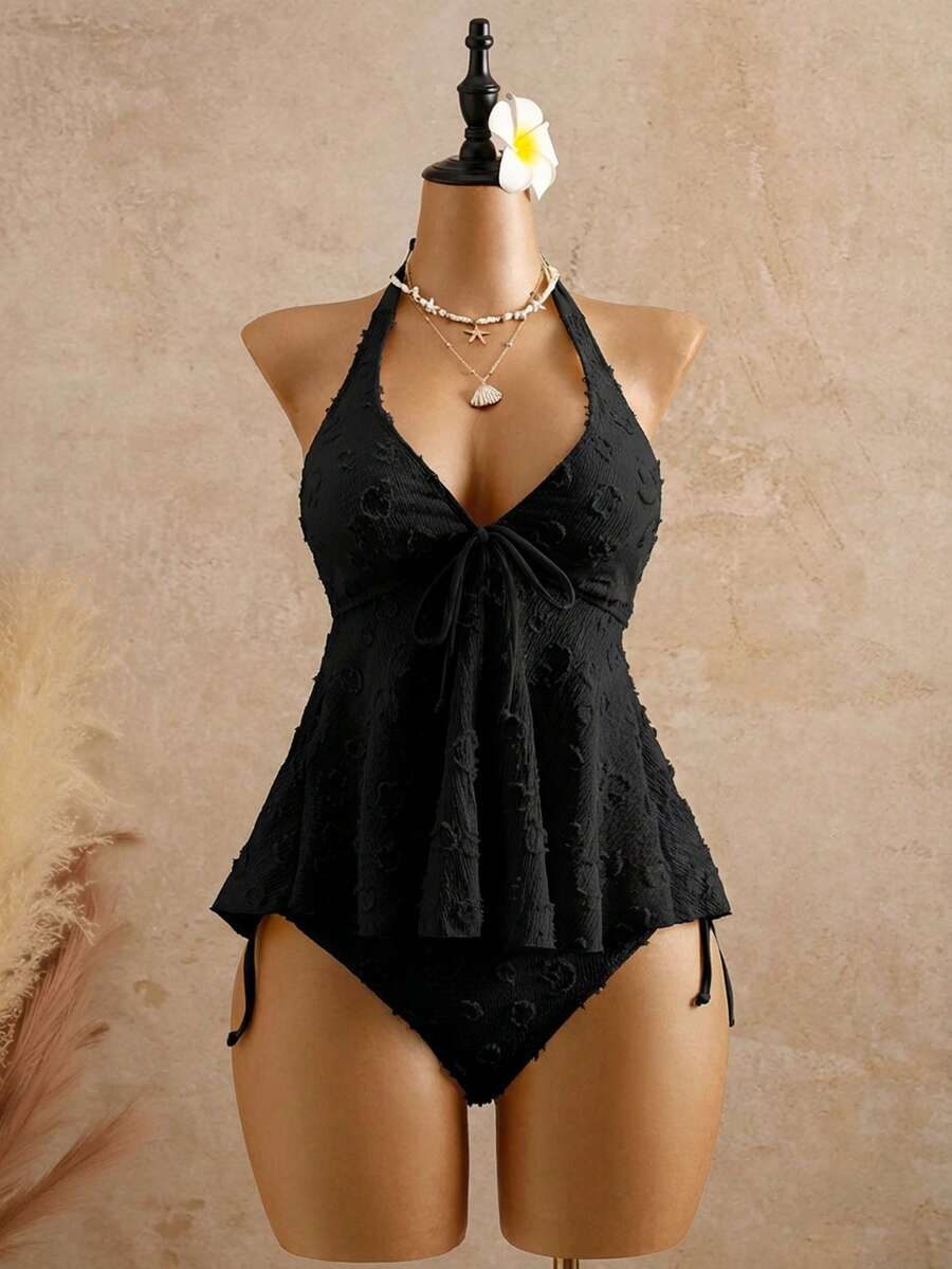 Lace Halter Bikini Set