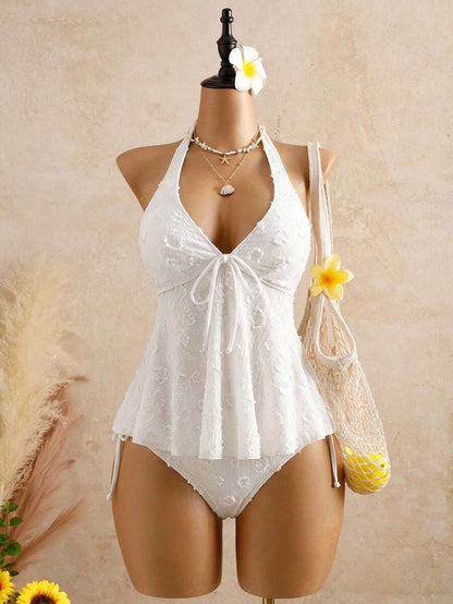 Lace Halter Bikini Set