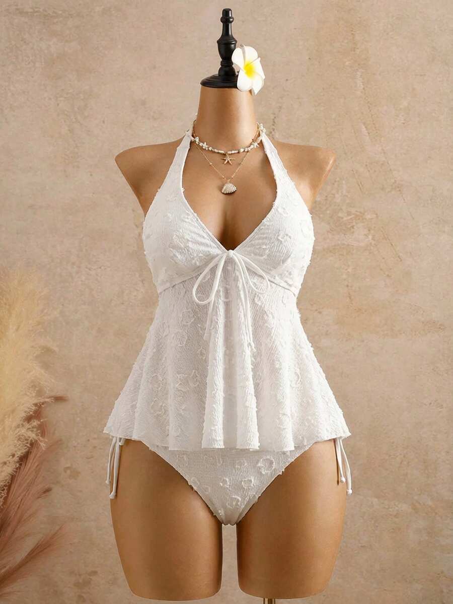 Lace Halter Bikini Set