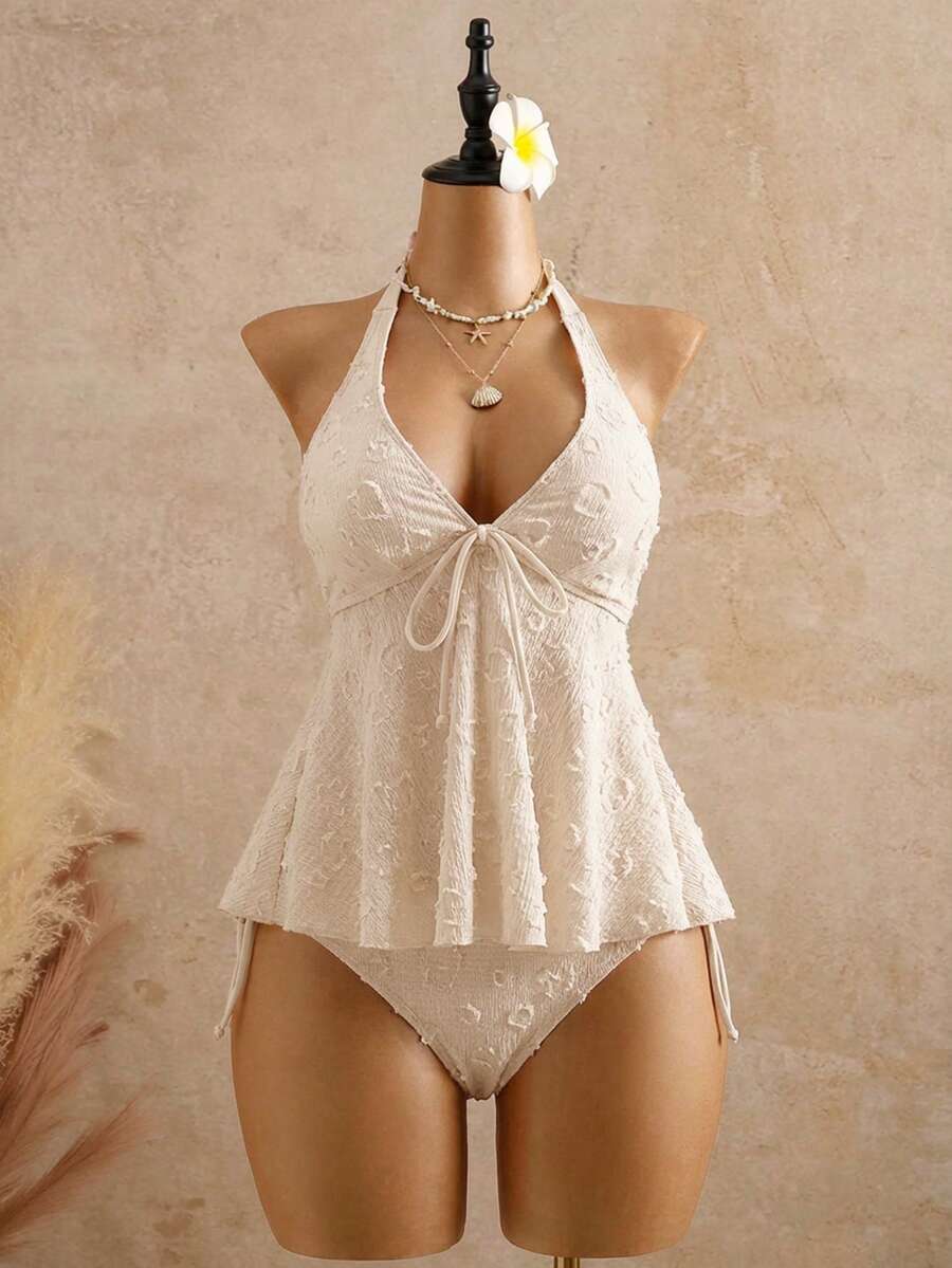 Lace Halter Bikini Set