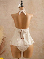 Lace Halter Bikini Set