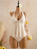 Lace Halter Bikini Set
