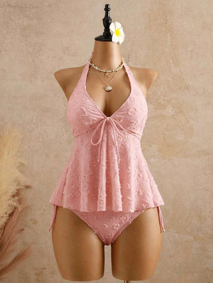 Lace Halter Bikini Set