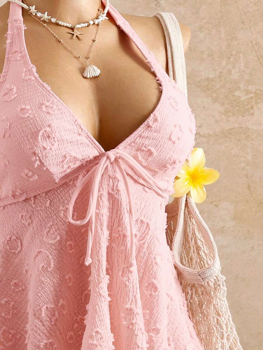Lace Halter Bikini Set