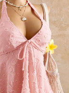 Lace Halter Bikini Set