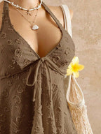 Lace Halter Bikini Set