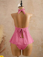 Lace Halter Bikini Set