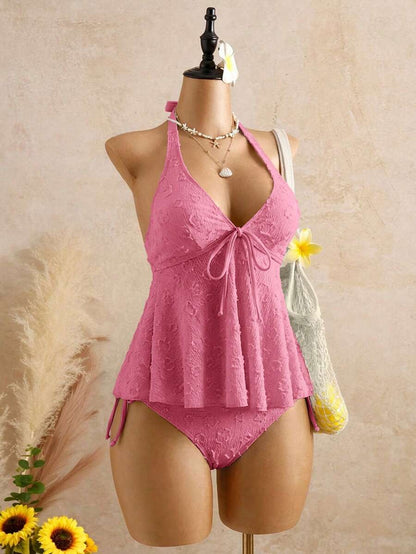 Lace Halter Bikini Set