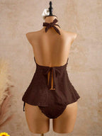Lace Halter Bikini Set