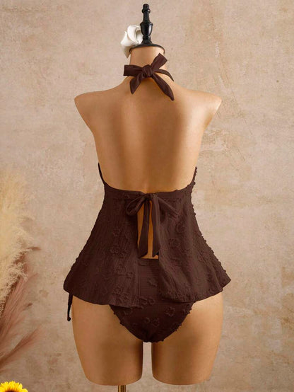 Lace Halter Bikini Set