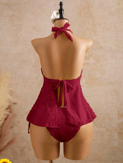Lace Halter Bikini Set
