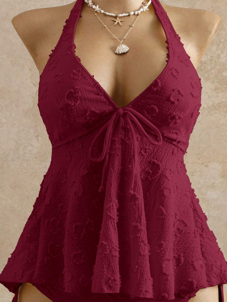 Lace Halter Bikini Set