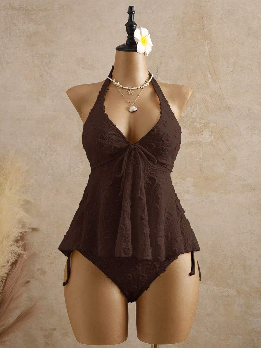 Lace Halter Bikini Set