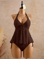 Lace Halter Bikini Set