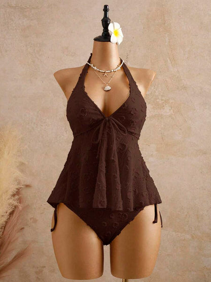 Lace Halter Bikini Set