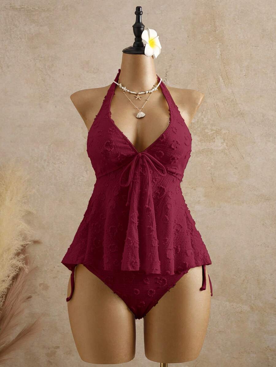Lace Halter Bikini Set
