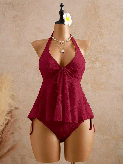Lace Halter Bikini Set