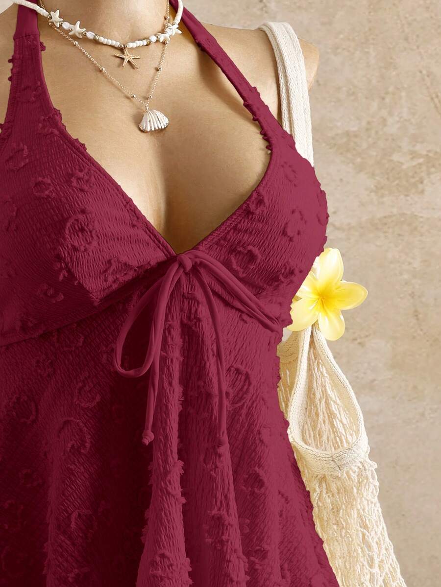 Lace Halter Bikini Set