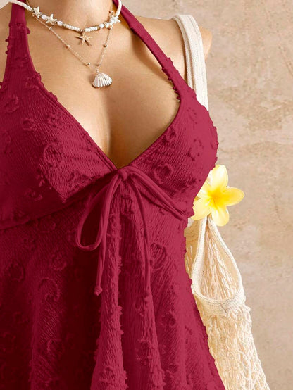 Lace Halter Bikini Set
