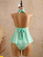 Lace Halter Bikini Set