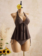 Lace Halter Bikini Set