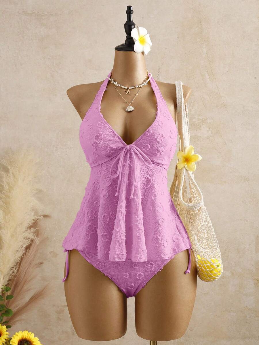 Lace Halter Bikini Set