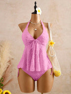 Lace Halter Bikini Set