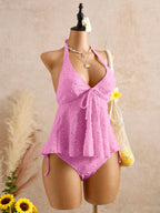 Lace Halter Bikini Set