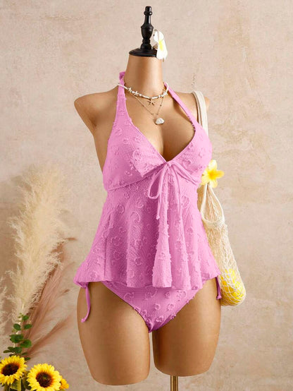 Lace Halter Bikini Set