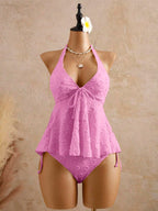 Lace Halter Bikini Set