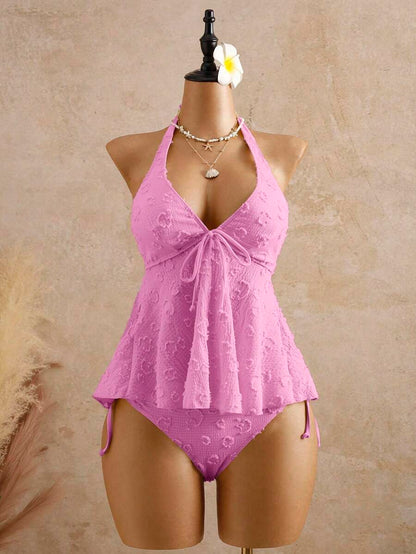 Lace Halter Bikini Set