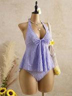 Lace Halter Bikini Set