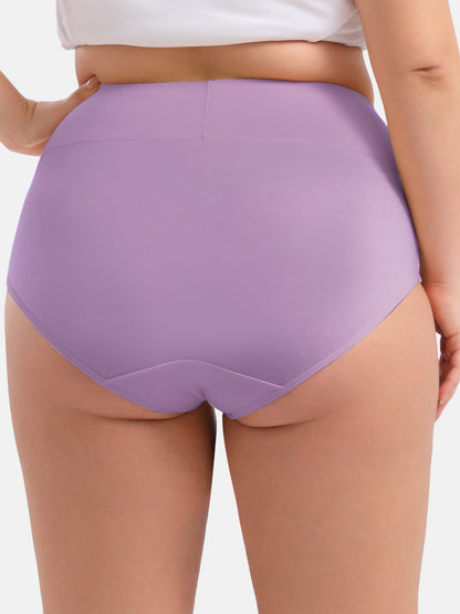 Women's Plus Size High Waisted Briefs 4-Pack
