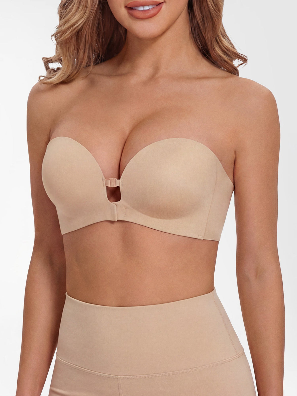 Soutien-gorge bandeau à clip avant