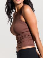 Ribbed Dainty Boat Neck Brami