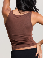 Ribbed Dainty Boat Neck Brami