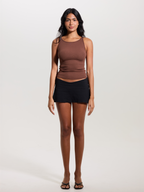 Ribbed Dainty Boat Neck Brami