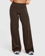 High Waist Stretch Casual Soft Straight Leg Bottoms