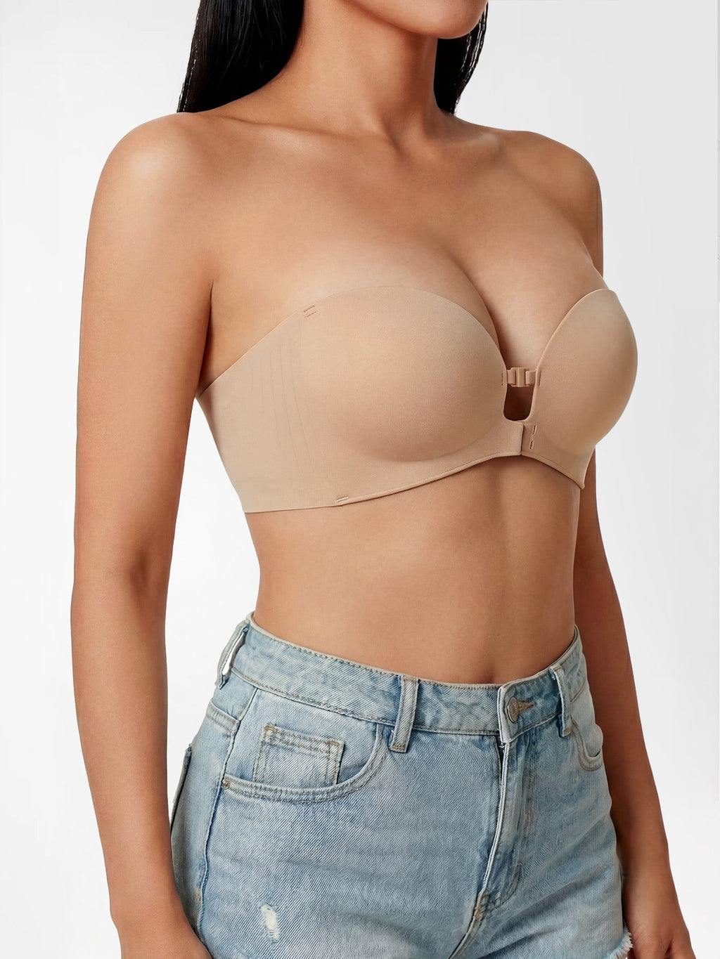 Soutien-gorge bandeau à clip avant