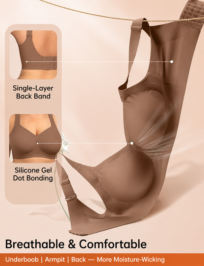 Classic T-Shirt Bra, Wireless Full Coverage for All Day Comfort