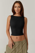 Open-back cropped tank