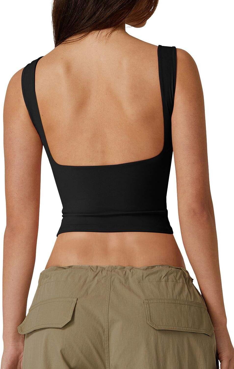 Open-back cropped tank